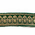 Green Velvet With Golden Zari Embroidered Border- ( 9mtr, Design_1 )