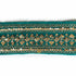 Teal Green Velvet With Golden Zari Embroidered Border- ( 9mtr, Design_1 )