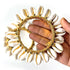 3 Inches Golden Color Kaudi Shells Bangle/Ring Set Of 2