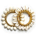 3 Inches Golden Color Kaudi Shells Bangle/Ring Set Of 2