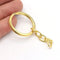 Golden Key Ring (with chain) Set Of 10