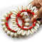 3 Inches Red Color Kaudi Shells Bangle/Ring Set Of 2