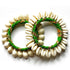 3 Inches Green Color Kaudi Shells Bangle/Ring Set Of 2