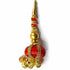 Red Silk Thread Ethnic Work Latkan Hanging Set Of 2