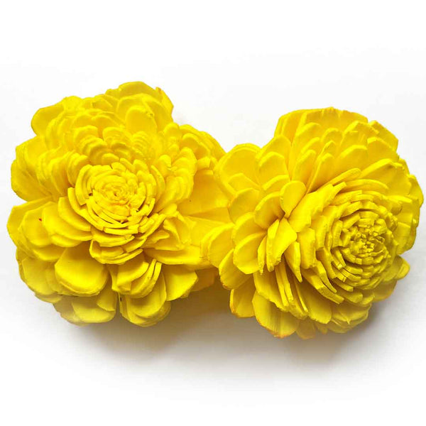 Yellow Sola Wood Flower Pack of 10 | Sola Wood | Yellow Sola Wood Flower | Craft Shop India | Color Yellow