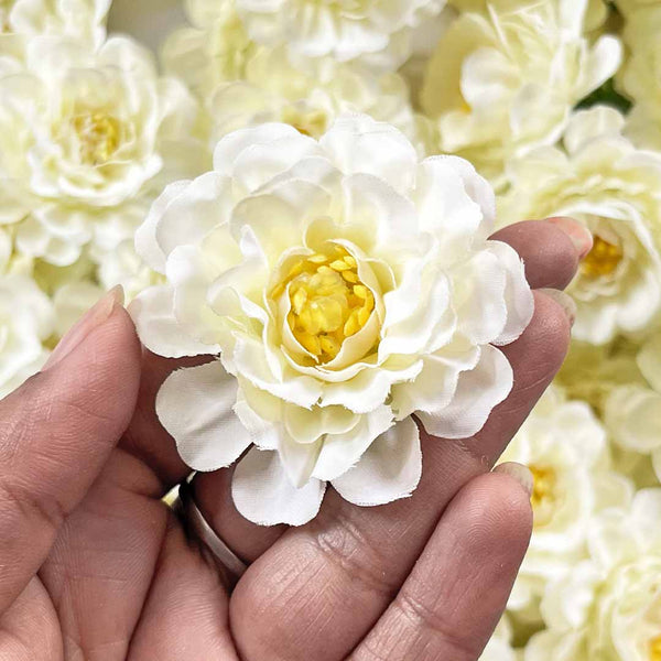 Cream Color Peony Flower | Color Peony Flower | Flower Head Artificial | Cream Color | Art Craft | Online Craft | Hobby Craft | Craft Material | Craft Shop India | Craft Store Online | Handemade | Indian decoration | Craft Making | Project Making | Wedding Decoration