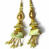 Pista Green Silk Thread Cone With Glass Pipe Ethnic Work Latkan Hanging Set Of 2