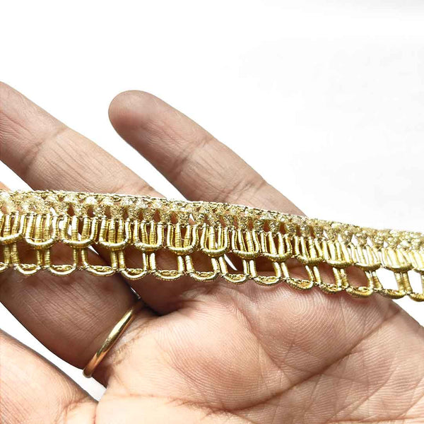Golden Zari Weaving Lace & Border - ( 9mtr ) | Golden Zari Weaving Lace & Border | Golden Zari | Weaving Lace & Border | Craft Store | Art Craft | Decoration | Laces Collection | Border Collection | Craft Making | craft shop india | india craft shop | shop craft