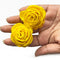 Yellow Color Sola Wood Rose Flower Pack of 10