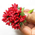 Red Artificial Pollen Flower Set Of 4 Bunch