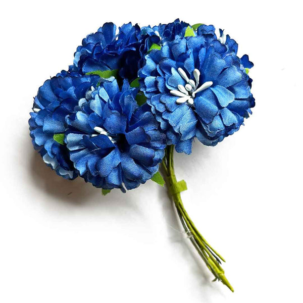 Blue Color Fabric Flower | Fabric Flower | Flower Bunch | Craft Store | Art Craft | Colllections | Decoration | Project | Diy | Craft Shop india | india craft shop