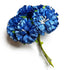 Blue Color Fabric Flowers Bunch 2 Of 12 PCS.