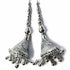 Silver Color Cone Style Ethnic Work Latkan Hanging Set Of 2