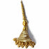 Golden Color Cone Style Ethnic Work Latkan Hanging Set Of 2