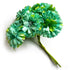 Green Color Fabric Flowers Bunch 2 Of 12 PCS.