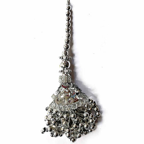 Silver Color Tassels | Silver Color tassels | Craft Beads Tassels | Cone With Beads Tassels | hanging latkan Set of 2 | Craft Making Tassels | Tassels For Women | Shadi | Weddings | Buy Online tassels | Best Price | Affordable Price | Craft Shop india