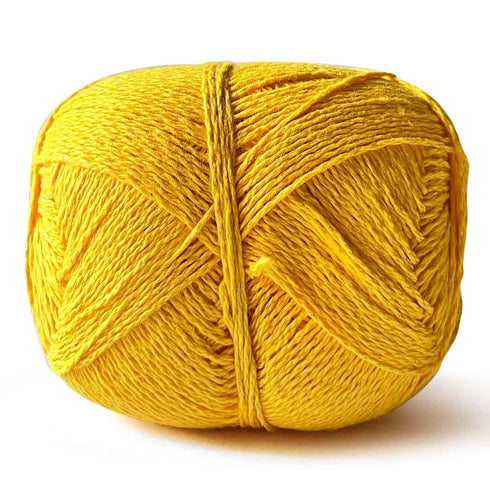 Mango Yellow Color 4 Ply Crochet Thread Cotton Yarn for Knitting & Craft Making