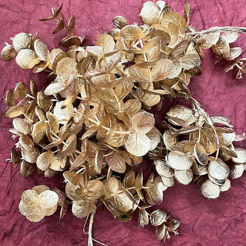 Golden Color Leaves Bunch Pack Of 2 ( 12 stems)