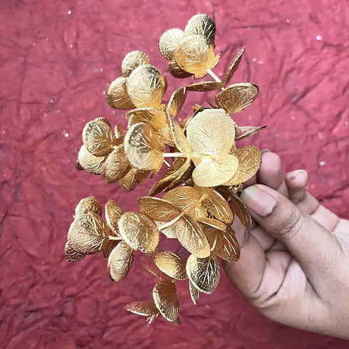 Golden Color Leaves Bunch Pack Of 2 ( 12 stems)