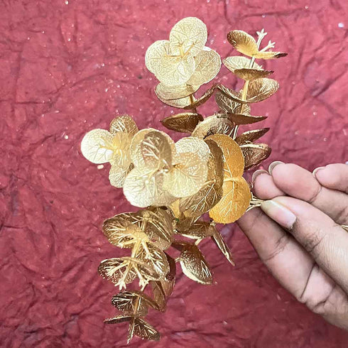 Golden Color Leaves Bunch Pack Of 2 ( 12 stems)