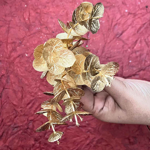 Golden Color Leaves Bunch Pack Of 2 ( 12 stems)