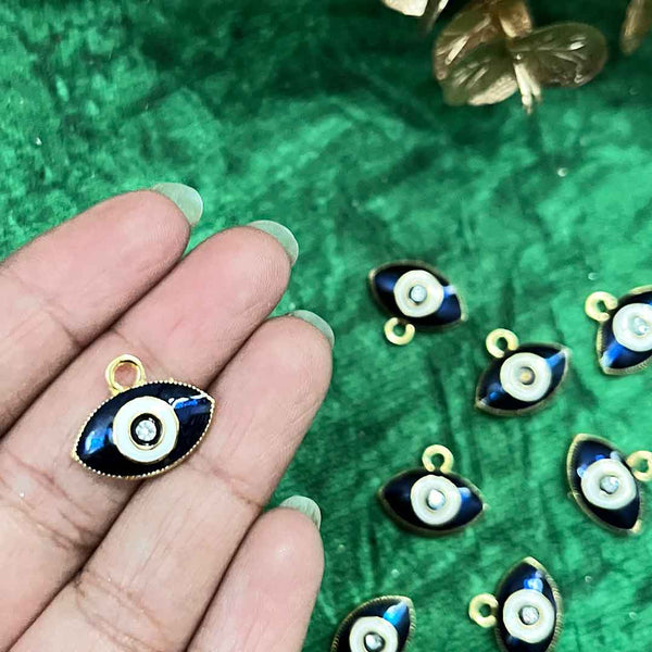 Dark Blue Color With Shop Evil Eye Top | Whole Metal Charma | Set Of 6 | Craft Shop india | india craft shop |