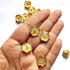 Golden Color Flower Shape Fancy Buttons Set Of 10