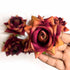 Wine & Peach Color Shaded Artificial Rose Flower Set Of 6