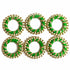 2 Inches Green Color Gota & Beads Ring Pack Of 10