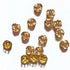 Light Peach Color Crystal Stones Round Shape Fancy Buttons Set Of 10