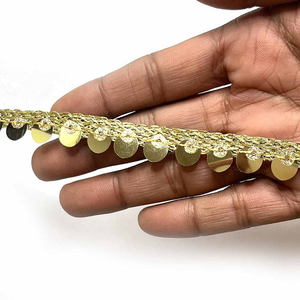 Golden Color | Color Sequence | Lace Border | Sequence Lace | Art Craft | Online Craft | Hobby Craft | Craft Material | Craft Shop India | Craft Store Online | Handemade | Indian decoration | Craft Making | Project Making | Wedding Decoration