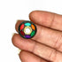 Wodden Round Shape Multicolored Lakh Work Button Set Of 10