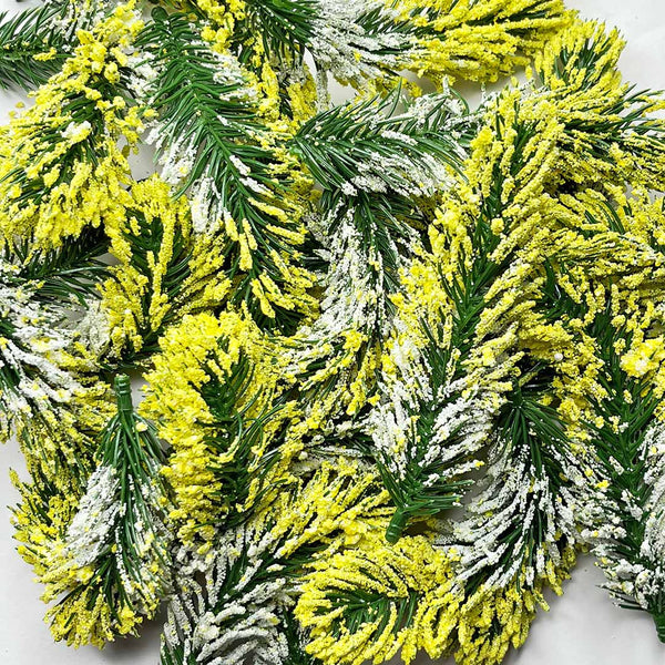 Green Pine Tree Leaves With White & Yellow Edges Set Of 12 | Green Pine Tree Leaves | White & Yellow Edges Set Of 12 | Yellow edge | Tree Leaves | Green Pine | Leaves | Art Craft | Craft Store Online | Art | Craft | Decoration | Project | Craft Store | craft shop india | india craft shop | shop craft | india craft shop | shop craft india | india craft shop | shop india