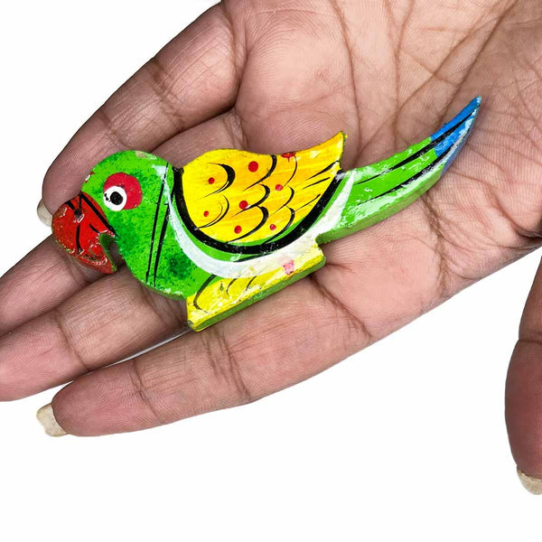 Wooden Parrot 3.5 INCH | Wooden miniature | Wooden Parrot | 3.5 inch | Craft Shop India
