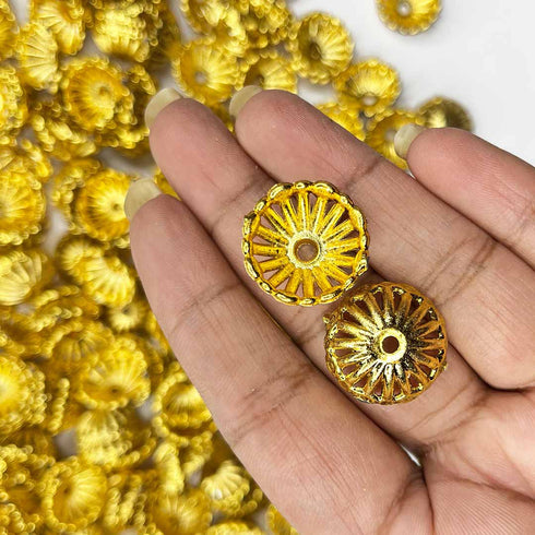 Flower Shape Acrylic Beads Or Tassels Making Cap Set Of 50