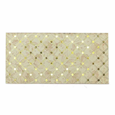 Golden Check On Cream Color Shagun Envelope Pack Of 10