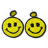 Yellow & Black Color Smiley Shape Earrings | Black Color Smiley Shape Earrings | Yellow Color Smiley Shape Earrings | smiley | Online Craft | Tradition | Indian Art | Craft Store | Decoration Essentials | Craft Shop India