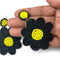 Black & Yellow Color Flower Shape Earrings
