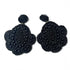 Black Color Flower Shape Earrings | Flower Shape | Color Black | Flower Shape earrings | Art Craft | Craft Shop India | Decoration Making | Craft Making | Earrings | Black Color | Wedding Decoration | Haldi Decoration