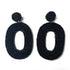 Black Color Oval Shape Earrings | Black Earrings | Earrings | Oval Shape | Art | Decoration | Party | Wedding | Craft Shop India