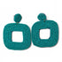 Teal Green Color Square Shape Earrings | teal Green Color | Earrings | Square Shape bali | Online Craft | Tradition | Indian Art | Craft Store | Decoration Essentials | Craft Shop India