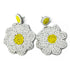 White Color Flower Shape Earrings | Yellow Color Flower Shape Earrings | Flower Shape Earrings | Flower Shape Balli | Online Craft | Tradition | Indian Art | Craft Store | Decoration Essentials | Craft Shop India