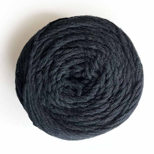 Black Color 8 PLY Cotton Crochet Thread Balls for Weaving and Craft Making - 100GMS