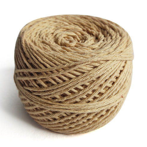 Beige Color 8 PLY Cotton Crochet Thread Balls for Weaving and Craft Making - 100GMS