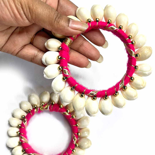 3 Inches kaudi Shell | Pink Color kaudi Shell | kaudi Shells bangles | kaudi Shell Rings | Craft | Art | Decoration | Dress Making | Wedding | Craft Supplies | Craft Shop India