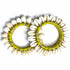 3 Inches Yellow Color Kaudi Shells Bangle/Ring Set Of 2