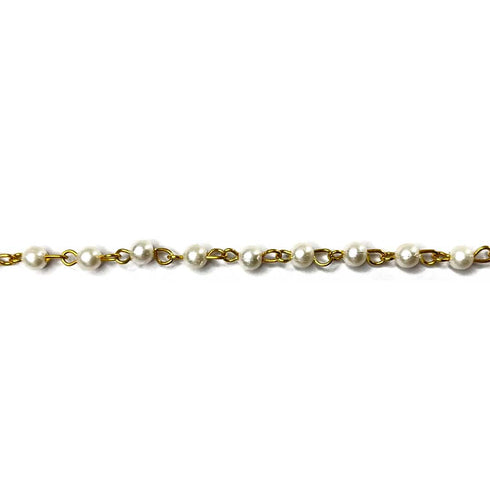 White Color Small Pearl Beads | Pearl Beads Chain | Jewelry Making | Jewelry | decoration | Art Craft | Craft Making | Chain | Online Craft | Tradition | Indian Art | Craft Store | Decoration Essentials | Craft Shop India