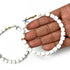 White Color Round Shape Hoop(Bali)