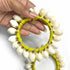 3 Inches Yellow Color Kaudi Shells Bangle/Ring Set Of 2