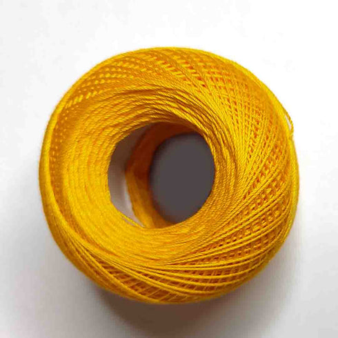 Mango Yellow 3 PLY Premium Knitting Crochet Cotton Thread Balls for Knitting, Weaving, Embroidery and Craft Making